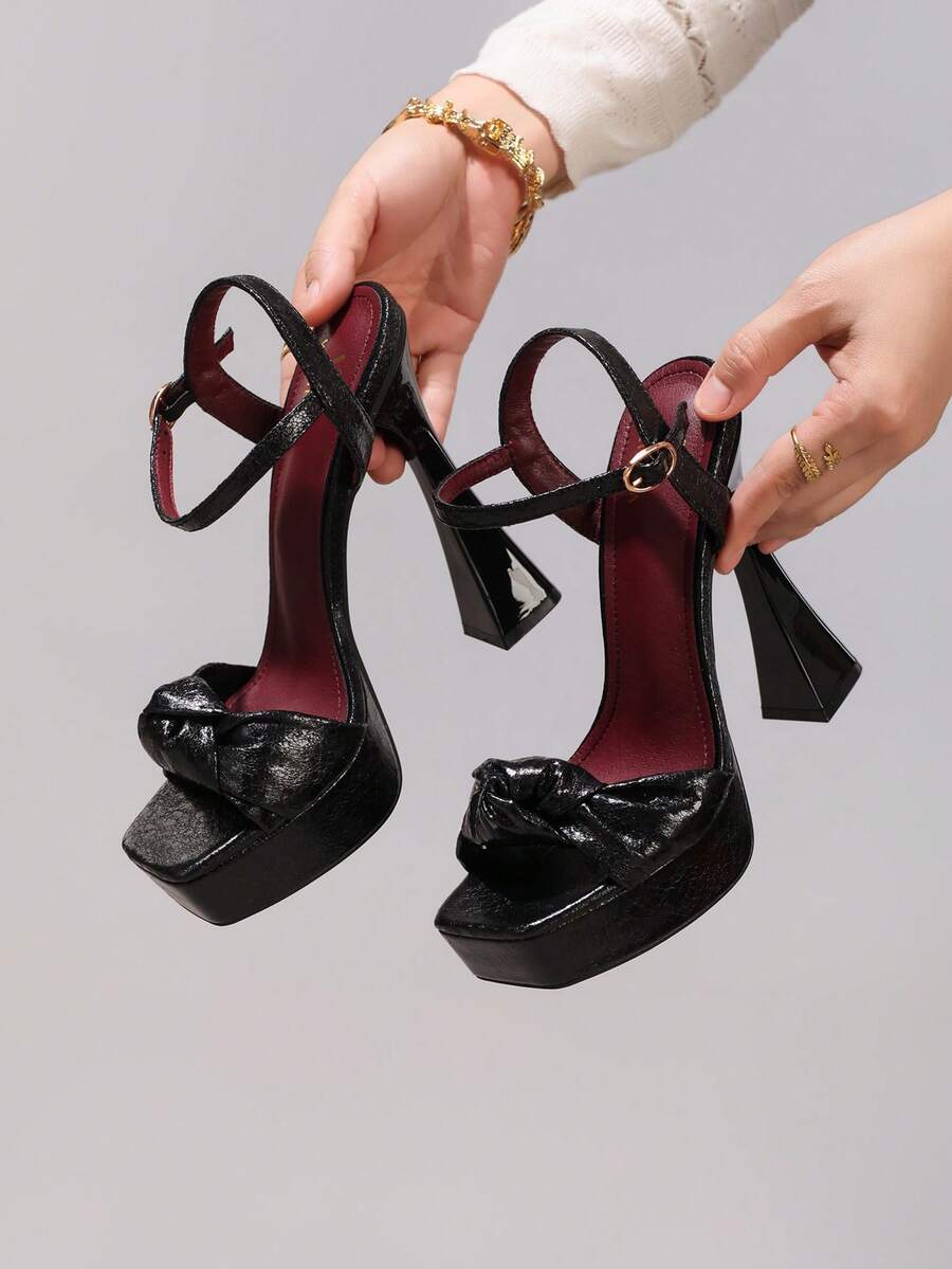 Elegant Black Lace Embroidered High Heel Platform Sandals for Women - Perfect for Parties and Night Out unique product image 18 black lace embroidered high heel platform sandal styling