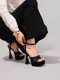 Elegant Black Lace Embroidered High Heel Platform Sandals for Women - Perfect for Parties and Night Out unique product image 24 black lace embroidered high heel platform sandal styling