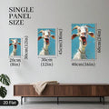 Goat canvas art size guide showing multiple wall display sizes