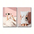 Elegant Champagne Canvas wall art set with sophisticated drink-inspired artwork, perfect for chic kitchens, home bars, dining rooms, and cafés.
