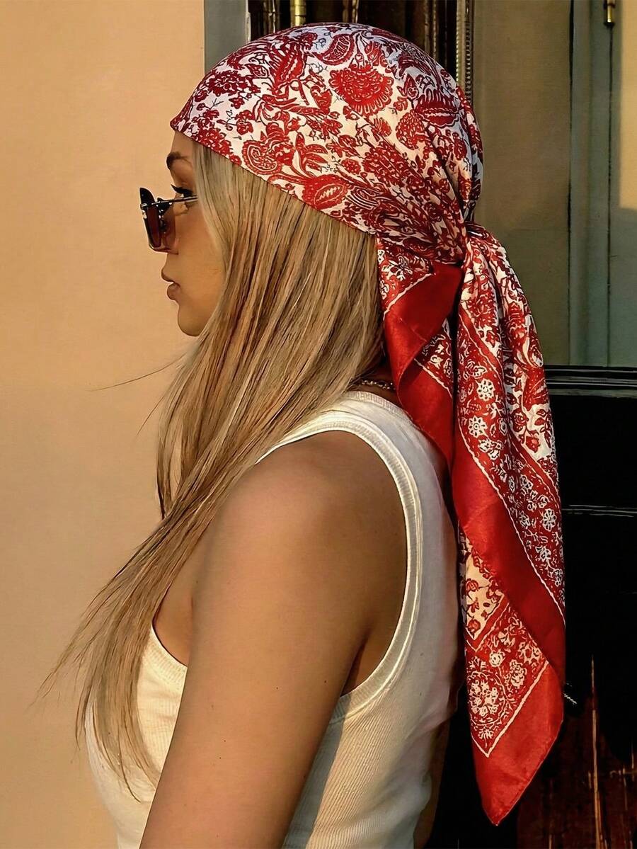 Embrace effortless elegance with this bohemian vintage floral silk bandana scarf. Crafted from lightweight silk, it's the perfect companion for spring and summer adventures—whether you're shielding from the sun, adding a pop of color to your outfit, or accessorizing an outdoor gathering. The timeless floral pattern brings a free-spirited charm to any look, while the versatile design lets you wear it as a headscarf, neck wrap, or shoulder shawl. Soft, breathable, and beautifully detailed, this piece captures