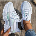 colorblock mesh chunky running sneakers image 18 showing visible mesh, laces, color, sole, toe, heel, or sneaker construction details