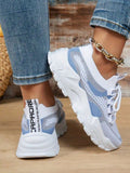 colorblock mesh chunky running sneakers image 13 showing visible mesh, laces, color, sole, toe, heel, or sneaker construction details