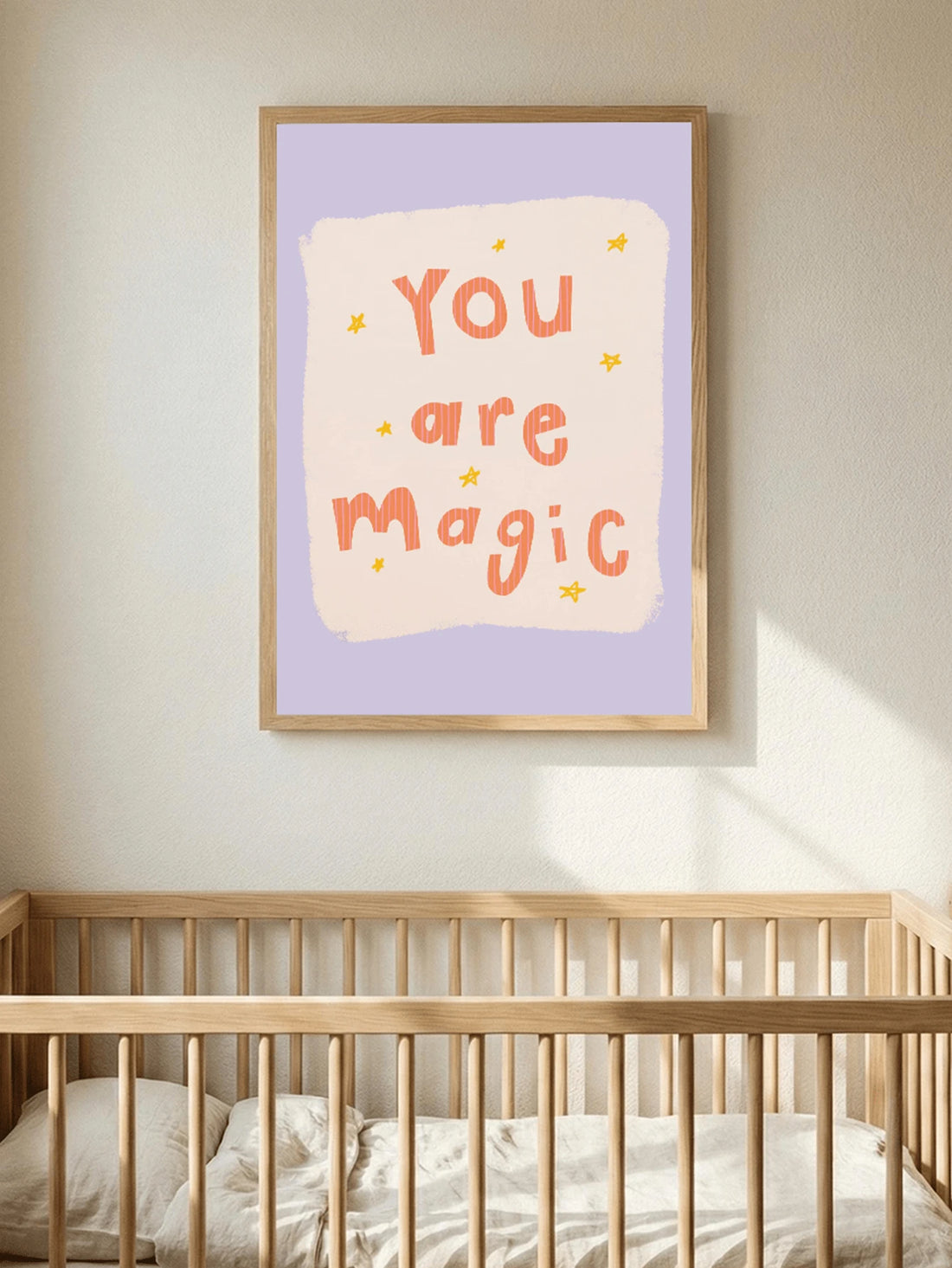 Welcome to your little one's special space with this charming boho canvas wall art. Featuring the heartwarming message "We've Been Waiting For You," this inspirational poster brings warmth and love to any nursery or bedroom. Perfect for both baby girls and boys, this multicolor canvas art combines modern design with timeless sentiment. The letter pattern style adds visual interest while the gentle aesthetic complements any room décor-from nursery themes to toddler bedrooms. 