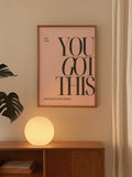 Minimalist pink encouragement canvas for office or dorm