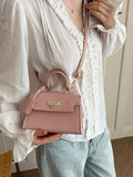 Image 24 - model view of Stylish Mini Polka Dot PU Leather Clutch Handbag for Fashion-Forward Looks