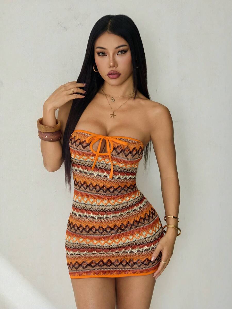 Embrace effortless elegance with this boho chic bodycon mini dress, designed for petite frames. Featuring a flattering silhouette that hugs your curves, this summer essential combines comfort with style. Perfect for beach getaways, resort dinners, or casual vacation days, the lightweight fabric keeps you cool while the bohemian details add a touch of wanderlust-inspired flair. Pair with sandals and a sun hat for an instantly chic look. 