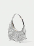 Pink embroidered hobo bag - view 14