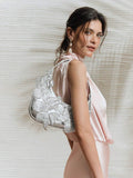 Pink embroidered hobo bag - view 17
