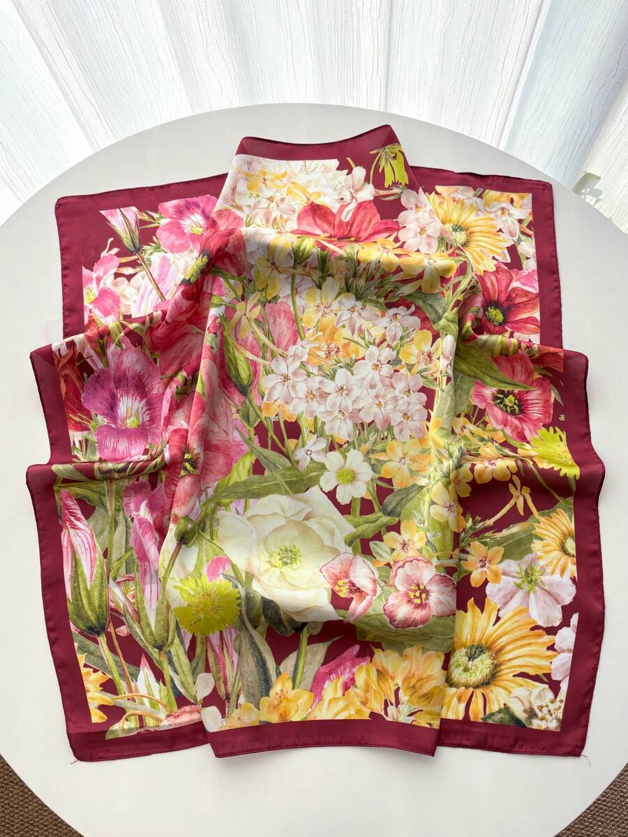 Elevate your everyday look with this sophisticated oil painting print scarf. Crafted from luxurious faux silk, it drapes beautifully and adds an artistic touch to any outfit. The rich, painterly design brings gallery-worthy elegance to casual wear, while the soft fabric feels gentle against skin. Perfect for layering, accessorizing, or making a statement—versatile enough for the office, weekend outings, or special occasions. Transform your style effortlessly with timeless artistry.
