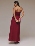 Red bandeau two-piece set view 2