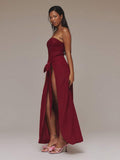 Red bandeau two-piece set view 4