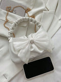 Image 8 - color option of Fashionable Crescent-Shaped Handbag with Silk Scarf Bow - Perfect Valentine’s Day Gift for Women