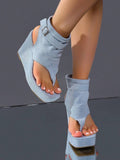 Color option view of Stylish Women's Thick Sole Wedge Sandals: Comfort Meets Versatility for colorful wedge sandal styling