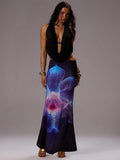 Final angle of boho holiday maxi dress for festivals and dinners