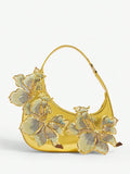 Pink embroidered hobo bag - view 8