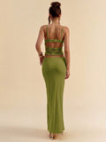 Side view of Chic and Comfortable Women's Casual Sleeveless Top & Mini Skirt Set for Summer Adventures for women co-ord styling