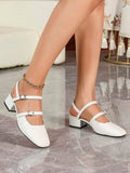 patent slingback Mary Jane pumps image 21 showing visible heel, toe, strap, color, and material details