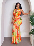 Close-up view of elegant floral print maxi dress - perfect for summer vacations, beach days, and romantic outings with maxi dress silhouette, summer styling for summer casual wear