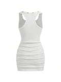 Street-style mini dress option for edgy casual outfits