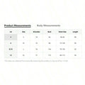 Product measurement chart for patriotic sleeveless flag print mini dress