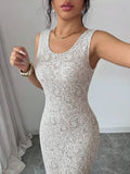 Apricot split maxi dress view 2
