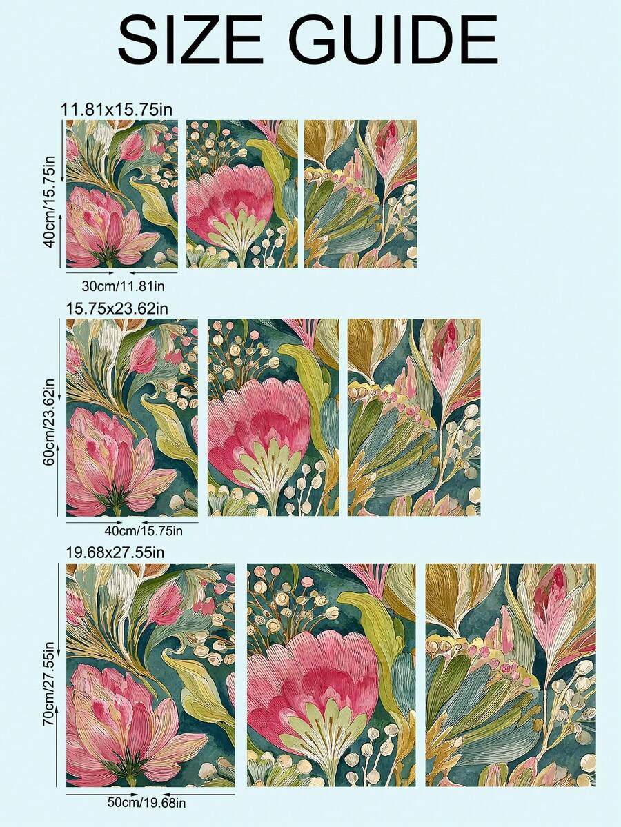 Close-up of painterly protea flower and botanical leaves on canvas