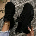 black knit chunky sneakers image 1 showing visible product shape, material, color, print, strap, lace, sole, neckline, or hem details