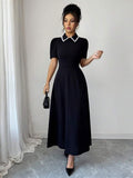 Black midi dress view 4