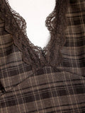 Brown A-line mini dress view 4