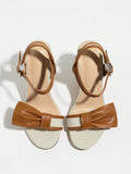 Image 4 - heel detail of Elegant Color Block High Heel Sandals for Women - Perfect Summer Daily Wear