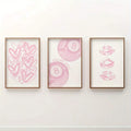 Glossy pink lips pop-art poster for bedroom or dorm