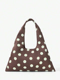 Lime and dark stripe satin hobo bag with U shaped opening