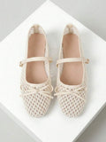 mesh sequin Mary Jane ballet flats image 27 showing visible shoe design, texture, strap, heel or flat sole details