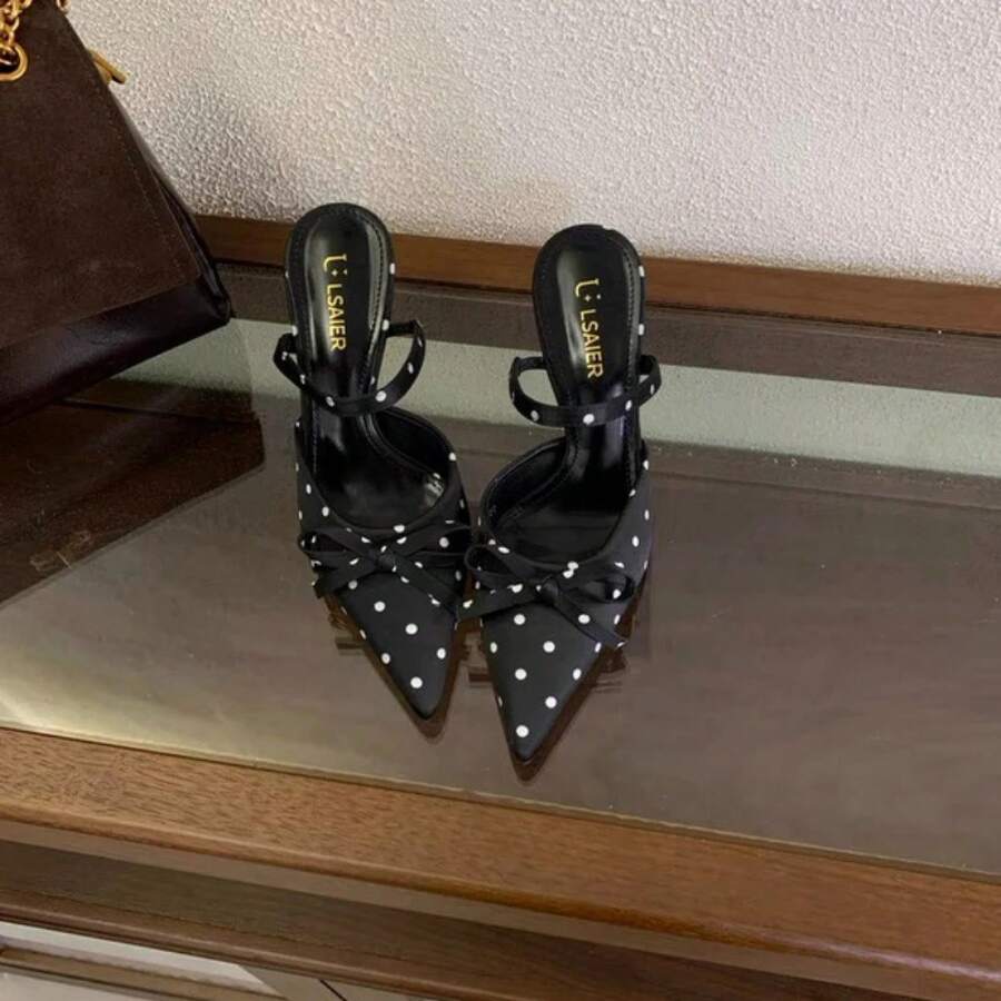 Image 4 - detail view of Elevate Your Style: Women's Elegant Bow-Designer Stiletto Heels for Summer Weddings