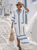Color block pocket dress view 4