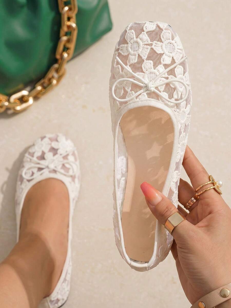 mesh sequin Mary Jane ballet flats image 58 showing visible shoe design, texture, strap, heel or flat sole details