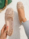 mesh sequin Mary Jane ballet flats image 48 showing visible shoe design, texture, strap, heel or flat sole details
