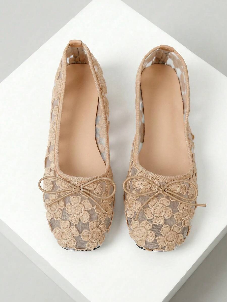 mesh sequin Mary Jane ballet flats image 51 showing visible shoe design, texture, strap, heel or flat sole details