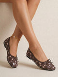 mesh sequin Mary Jane ballet flats image 53 showing visible shoe design, texture, strap, heel or flat sole details