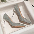 Style view of Elegant Champagne Gold and Silver High Heels for Women - Spring 2026 Fashion Must-Have for shoes styling