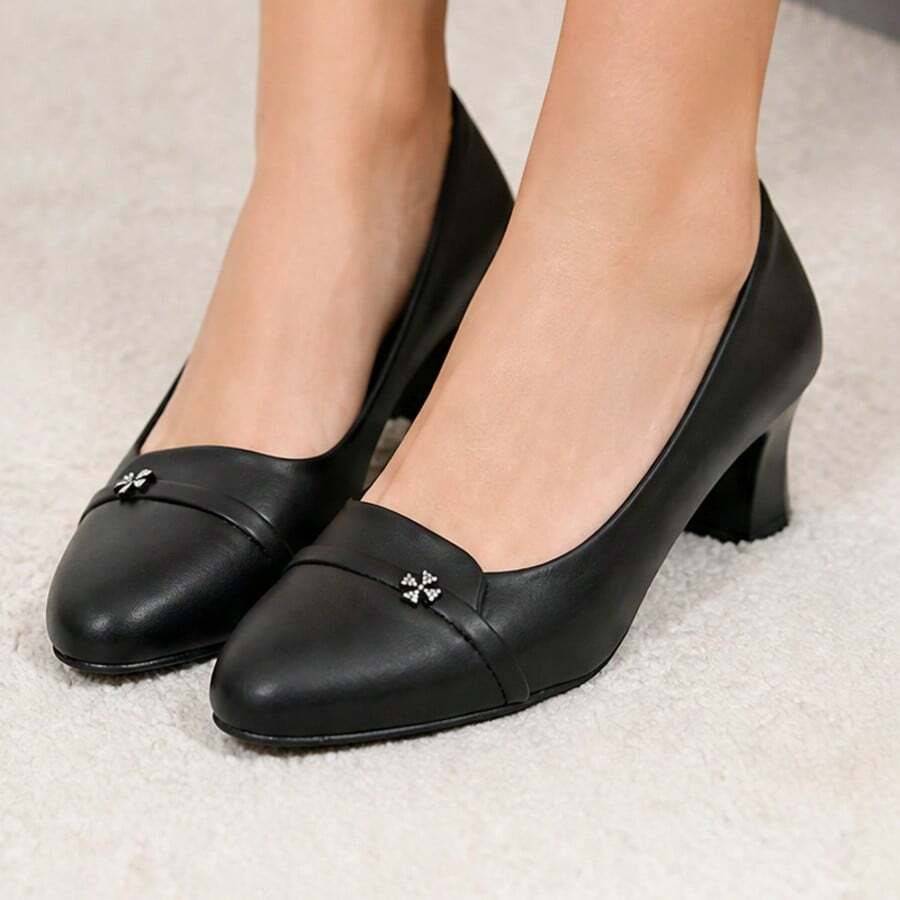 Style view of Geeyea Business Casual Heels with Stylish Metal Buckle for Office Wear for shoes styling