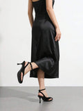 Image 1 - front view of Chic Brown Square Toe Pumps - Stylish One-Strap Hollow-Out Open Toe Sandals for Summer Events and Parties
