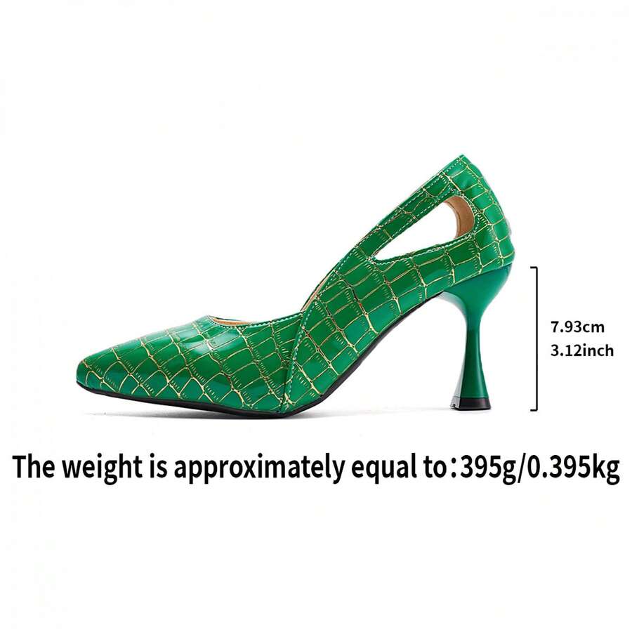Image 9 - print detail of Stylish Plus Size Pointed Toe High Heels for Women - Spring 2026 Collection
