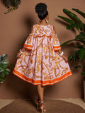 Image 11 - fit detail of Plus Size Casual Off-Shoulder Mini Dress with Cute Cartoon Flower Print for Summer Holidays