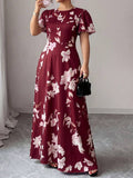 Image 10 - styled outfit of Elegant Plus Size Floral Print Dress for Women - Perfect for Work, Commute, and Summer Outings