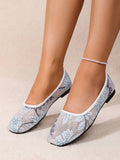 mesh sequin Mary Jane ballet flats image 23 showing visible shoe design, texture, strap, heel or flat sole details