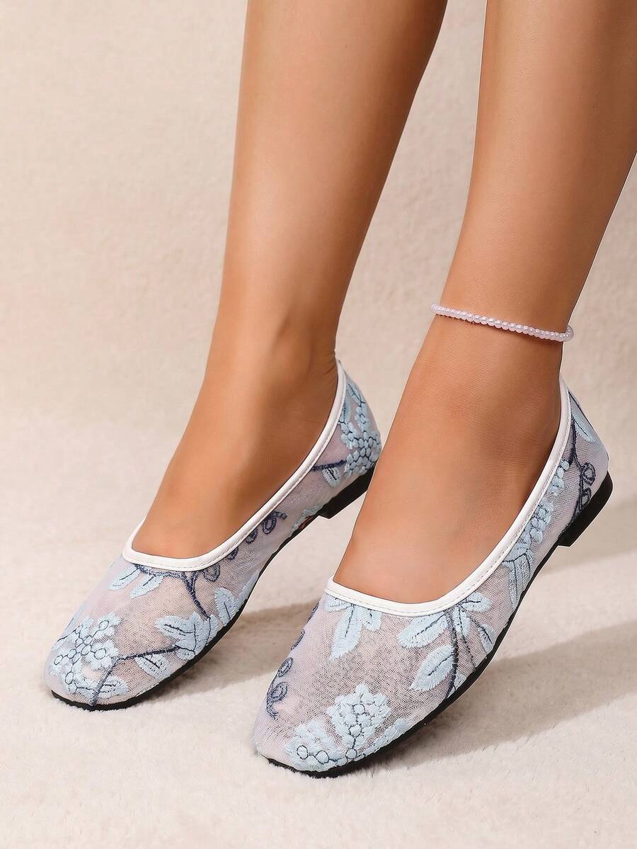 mesh sequin Mary Jane ballet flats image 23 showing visible shoe design, texture, strap, heel or flat sole details