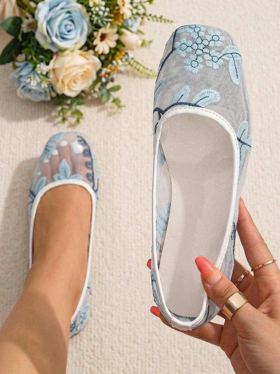 mesh sequin Mary Jane ballet flats image 22 showing visible shoe design, texture, strap, heel or flat sole details