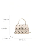 Image 30 - front angle of Stylish Mini Polka Dot PU Leather Clutch Handbag for Fashion-Forward Looks